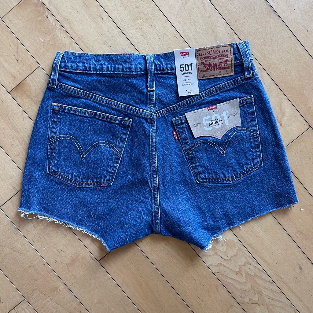 501 High Waisted Levi Shorts Brand New